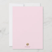 PixDezines Waterverf Roze Grote Uitnodiging (Achterkant)