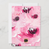 PixDezines Waterverf Roze Rozen Baby shower Kaart (Achterkant)