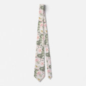 PixDezines Waterverf Roze Rozen DIY Achtergrond Stropdas (Voorkant)