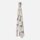 PixDezines Waterverf Roze Rozen DIY Achtergrond Stropdas (Achterkant)