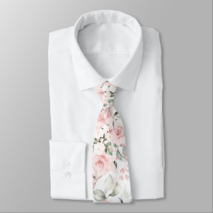 PixDezines Waterverf Roze Rozen Stropdas