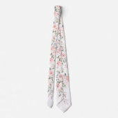 PixDezines Waterverf Roze Rozen Stropdas (Achterkant)