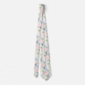 PixDezines Waterverf Rozen Blush Blue Stropdas (Achterkant)