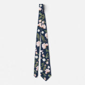 PixDezines Waterverf Rozen Blush Cream Stropdas (Achterkant)