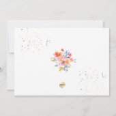 PixDezines Waterverf Rozen Communie Bedankt Kaart (Achterkant)