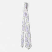 PixDezines Waterverf Rozen Paarse Stropdas (Achterkant)