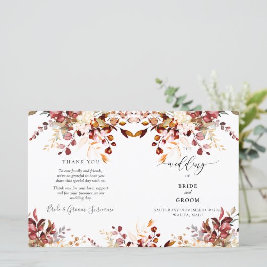 PixDezines Waterverf Rust Oranje Herfst Eucalyptus (Staand voorkant)