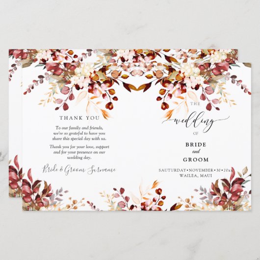 PixDezines Waterverf Rust Oranje Herfst Eucalyptus (Voorkant / Achterkant)