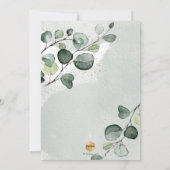 PixDezines Waterverf Rustic Eucalyptus Communie Kaart (Achterkant)