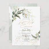 PixDezines Waterverf Rustic Eucalyptus Communie Kaart (Voorkant / Achterkant)