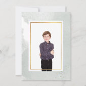 PixDezines Waterverf Rustic Eucalyptus Communie Kaart (Achterkant)