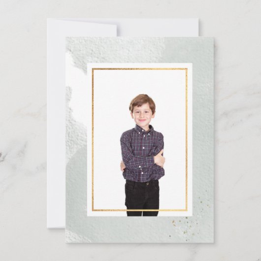 PixDezines Waterverf Rustic Eucalyptus Communie Kaart (Achterkant)