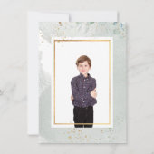 PixDezines Waterverf Rustic Eucalyptus Communie Kaart (Achterkant)