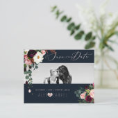 PixDezines Waterverf Rustieke Bloom, Save the Date Briefkaart (Staand voorkant)