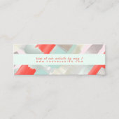 PixDezines Waterverf Seafoam Koraal web RSVP Mini Visitekaartje (Voorkant)