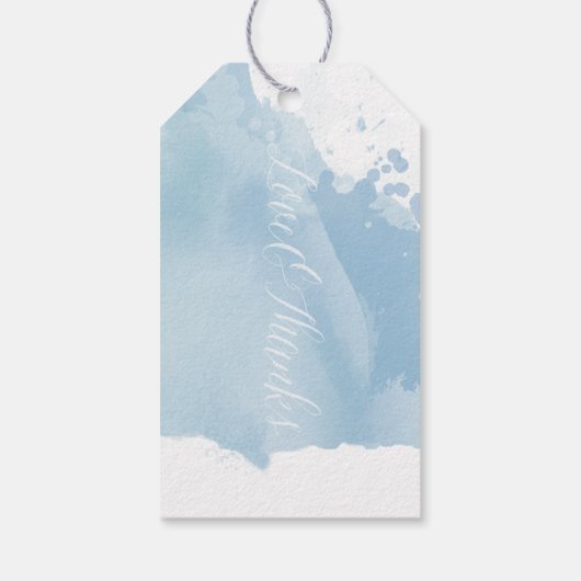 PixDezines Waterverf, Serenity Blue/Love/Bedankt Cadeaulabel (Achterkant)