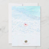 PixDezines Waterverf Shoreline Beach Bat Mitzvah Kaart (Achterkant)