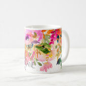 PixDezines Waterverf Spring+Faux Gold Sprinkles Koffiemok (Voorkant rechts)