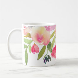 PixDezines Waterverf Spring, Peonies Boeket Koffiemok