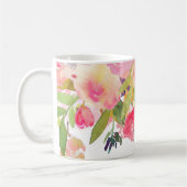 PixDezines Waterverf Spring, Peonies Boeket Koffiemok (Links)