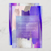 PixDezines Waterverf staal Violet Lila lavender Kaart (Voorkant / Achterkant)