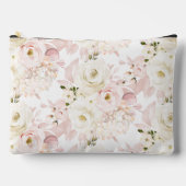 PixDezines Waterverf Stof Roze Crème Rozen Etui (Voorkant)
