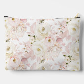PixDezines Waterverf Stof Roze Crème Rozen Etui (Achterkant)
