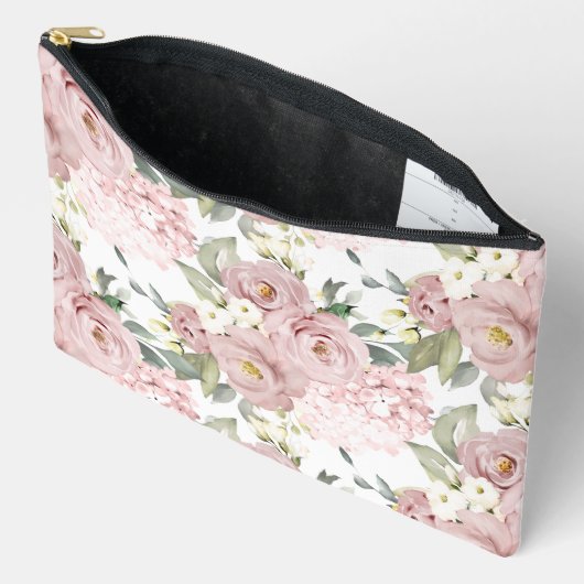 PixDezines Waterverf Stof Roze Crème Rozen Etui (Open)