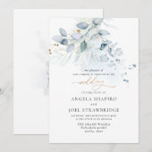 PixDezines Waterverf Stustblauw Eucalyptus Kaart (Voorkant / Achterkant)