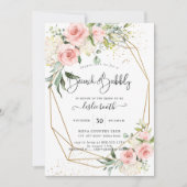 PixDezines Waterverf Stusty Roos Brunch+Bubble Kaart (Voorkant)