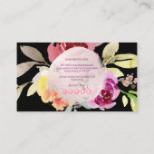PixDezines Waterverf Summer Rozen Visitekaartje (Achterkant)