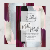 PixDezines Waterverf Swatches Dahlia Red Blush Kaart (Voorkant / Achterkant)