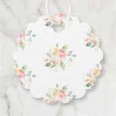 PixDezines Waterverf Sweet Pea krans Dank u Bedankjes Labels (Achterkant)