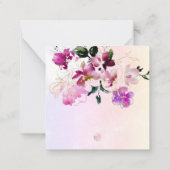 PixDezines Waterverf Sweetpeas Cherry Red Notitiekaartje (Achterkant)