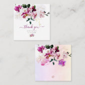 PixDezines Waterverf Sweetpeas Cherry Red Notitiekaartje (Voorkant / Achterkant)