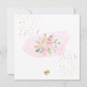 PixDezines Waterverf Sweetpeas Heilige Communie Kaart (Achterkant)