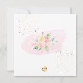 PixDezines Waterverf Sweetpeas Heilige Communie Kaart (Achterkant)