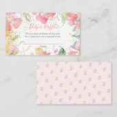 PixDezines Waterverf Sweetpeas, luieraffle Informatiekaartje (Voorkant / Achterkant)