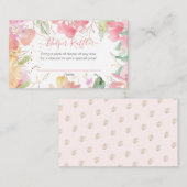 PixDezines Waterverf Sweetpeas, luieraffle Informatiekaartje (Voorkant / Achterkant)