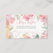 PixDezines Waterverf Sweetpeas, luieraffle Informatiekaartje (Voorkant)