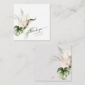 PixDezines Waterverf Tropisch Oerwoud Notitiekaartje (Voorkant / Achterkant)