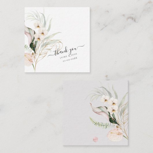 PixDezines Waterverf Tropische Oerwoud Nota Kaart Notitiekaartje (Voorkant / Achterkant)