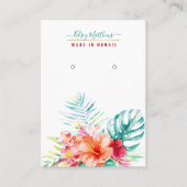 PixDezines Waterverf Tropische paradijsoorten Visitekaartje (Voorkant)