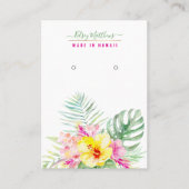 PixDezines Waterverf Tropische paradijsoorten Visitekaartje (Voorkant)