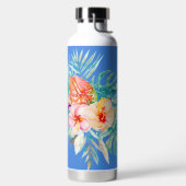 PixDezines Waterverf Tropische paradise Flowers Waterfles (Links)