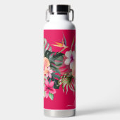 PixDezines Waterverf Tropische paradise Flowers Waterfles (Voorkant)
