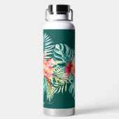 PixDezines Waterverf Tropische paradise Flowers Waterfles (Achterkant)
