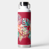 PixDezines Waterverf Tropische paradise Flowers Waterfles (Voorkant)