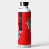 PixDezines Waterverf Tropische paradise Flowers Waterfles (Rechts)