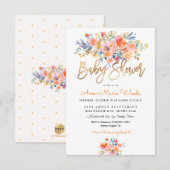 PixDezines Waterverf Tuin Rozen Baby shower Kaart (Voorkant / Achterkant)